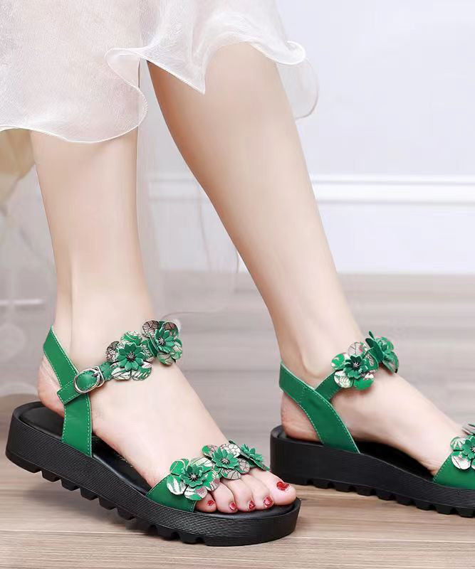 Yellow Sandals Platform Faux Leather Splicing Soofairy Shoes-20251