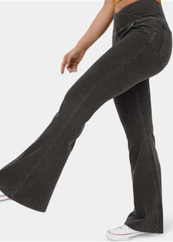 Navy Versatile Denim Flare Bottoms Spring