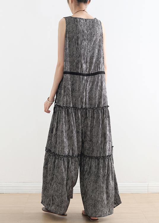 Summer Multi-layer V-neck Strap Pants With Jumpsuits