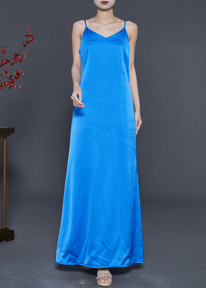 Blue Asymmetrical Design Knit Tops and Dresses Two Piece Suit Set Fall