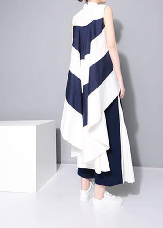 White Patchwork Bluelow High Design Blouses