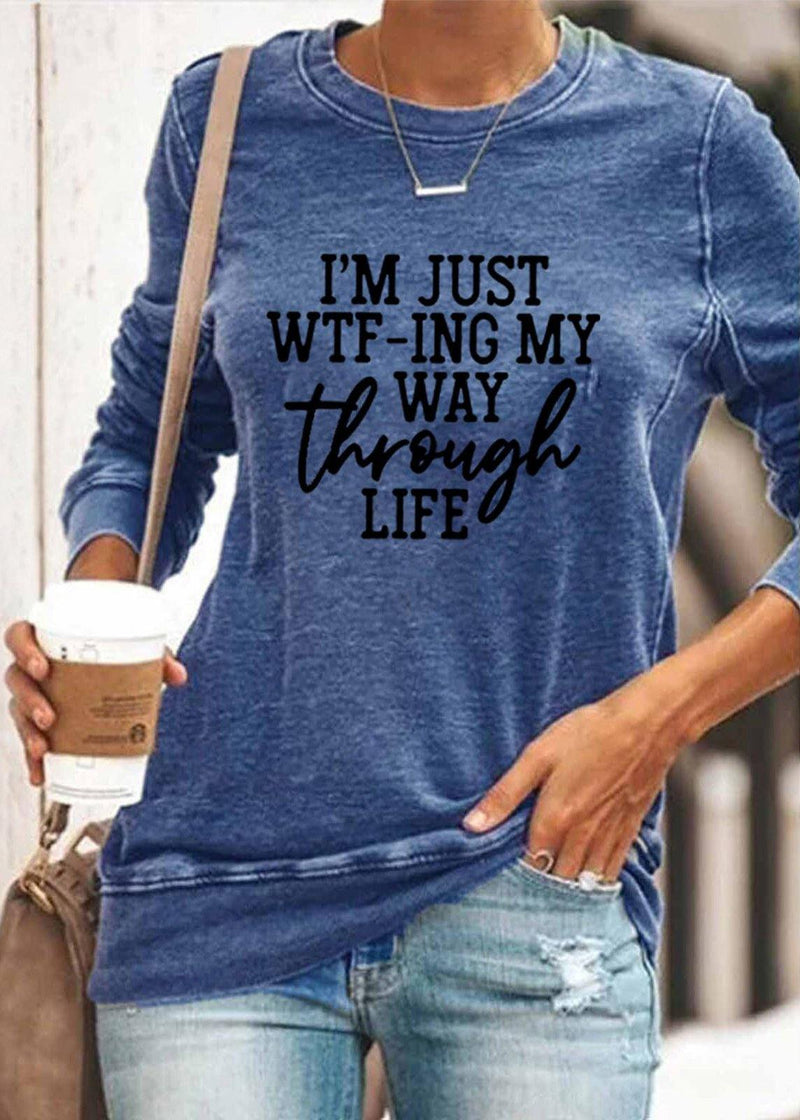 I'm Just Wtf-ing My Way Through Life' Graphic Hoodies