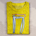 Comstylish Cat Art Print Casaul Short Sleeve T-Shirt