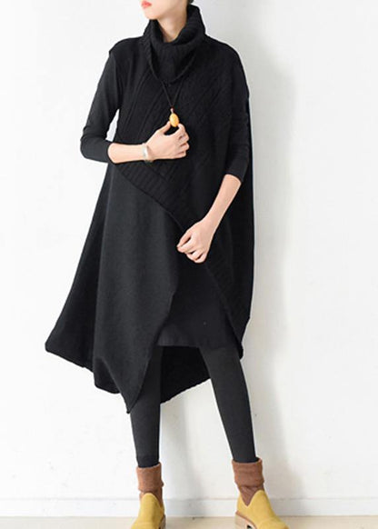 Fall New Knit Stitched Dress Two Piece Set
