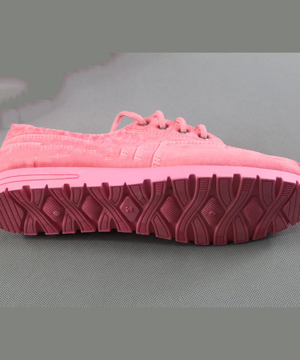Simple Blue Cotton Fabric Flat Shoes for Cross Strap Flat Shoes