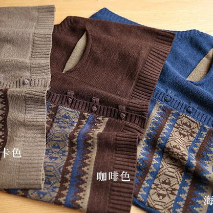 Comfy Chocolate Knit Blouse V Neck Sleeveless Knit Tops