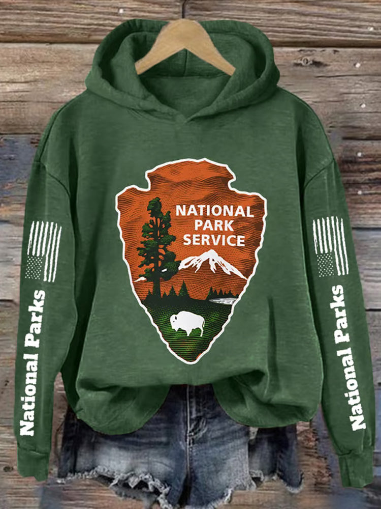 Comstylish Women's Protect Our National Parks Hot Spots Print Hoodie