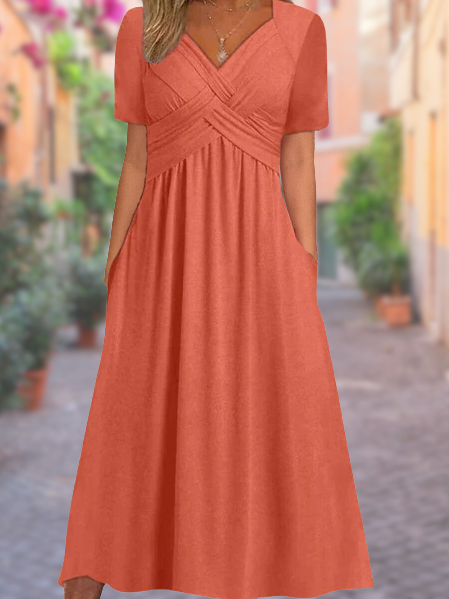 KS | Simple dress with V-neck