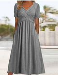 KS | Simple dress with V-neck