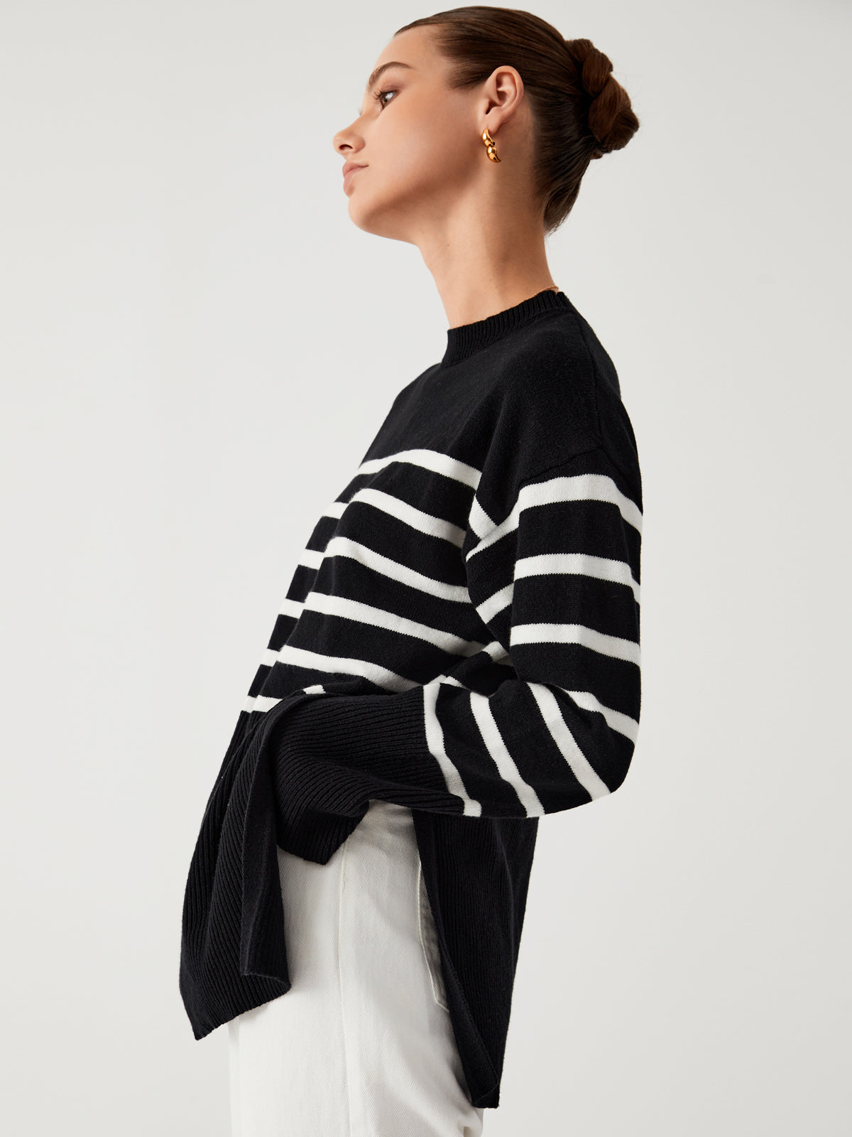 JO | Oversized sweater with stripes