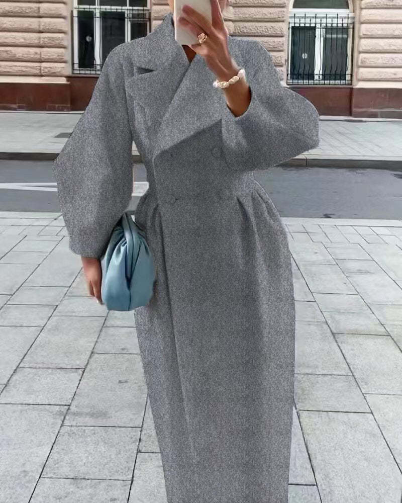 JO | Vintage wool coat with lantern sleeves and turn-ups
