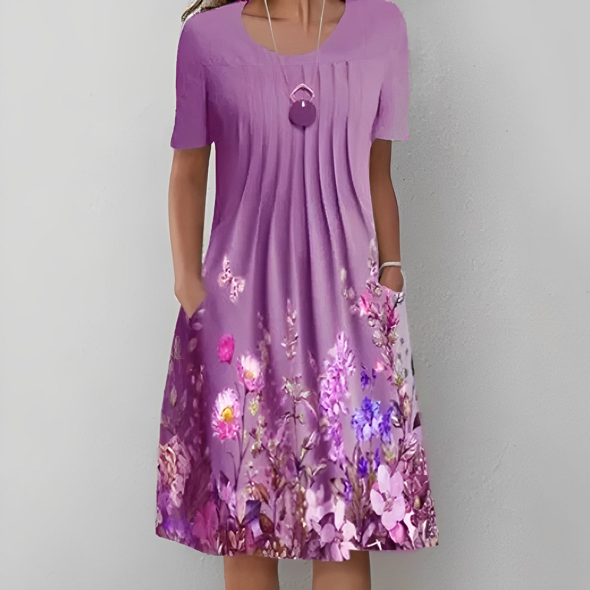 KS | Midi dress with floral print