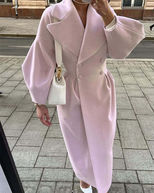 JO | Vintage wool coat with lantern sleeves and turn-ups