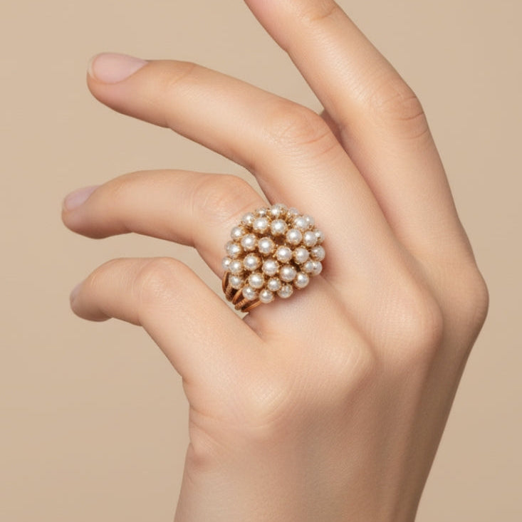 Romantic Pearl Ring for Special Moments