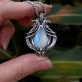 Nature Moonstone Silver Necklace