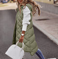JO | Long hooded sweatshirt in puffer style for women