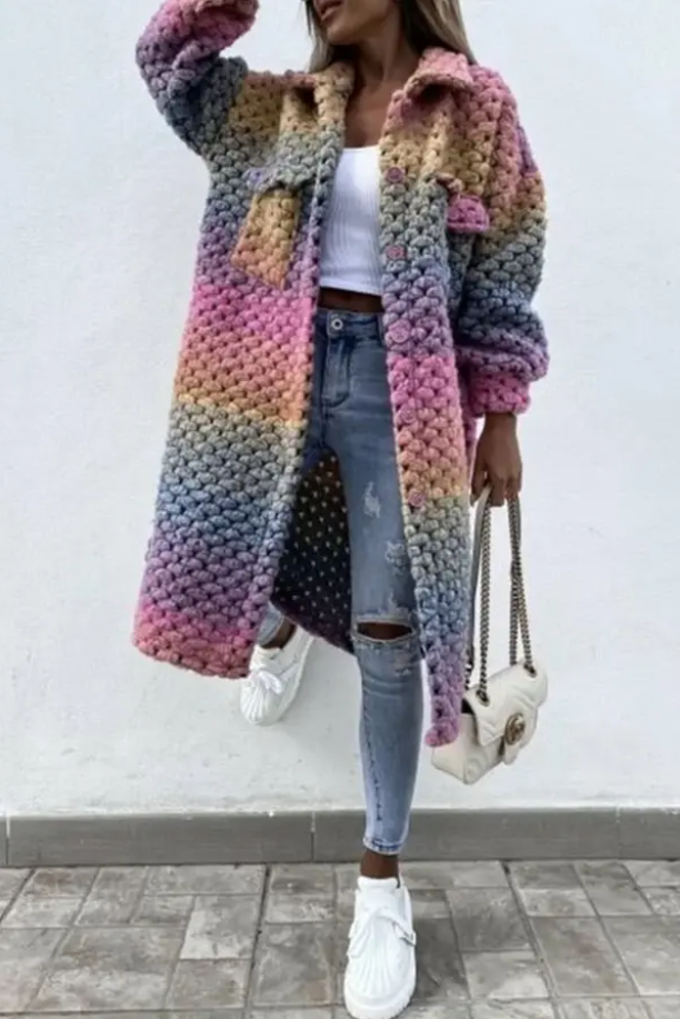 JO | casual plaid braided jacket
