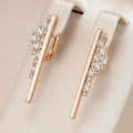 Elegant Zirconia Stud Earrings in Gold