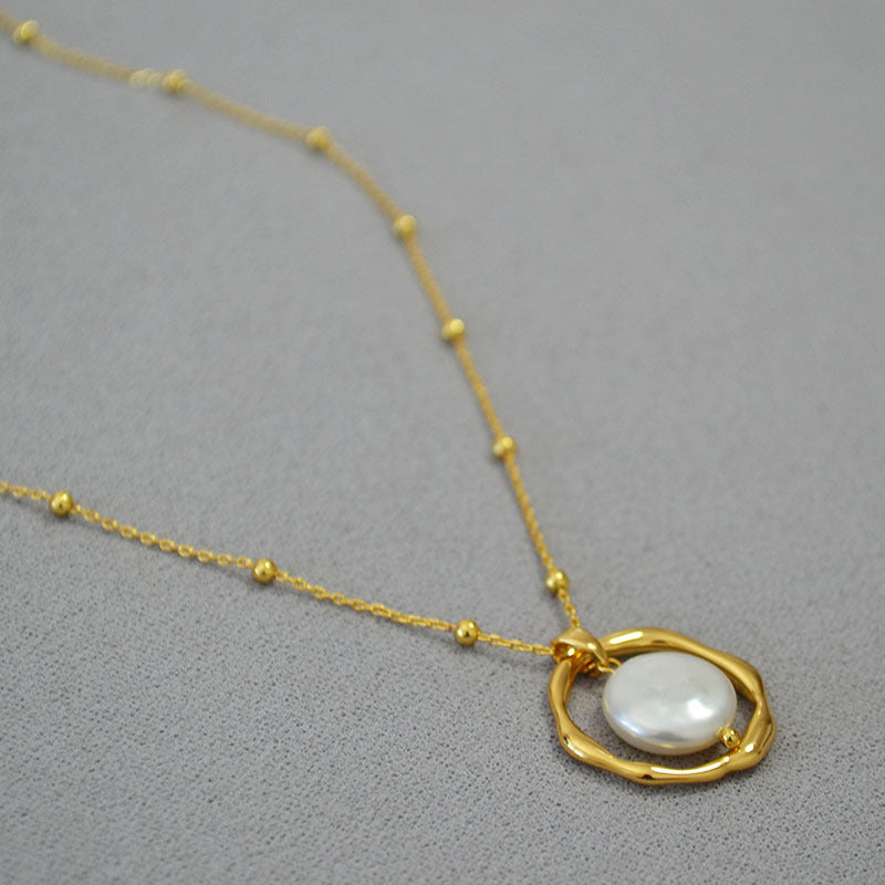 Delicate Artisan Pearl Necklace