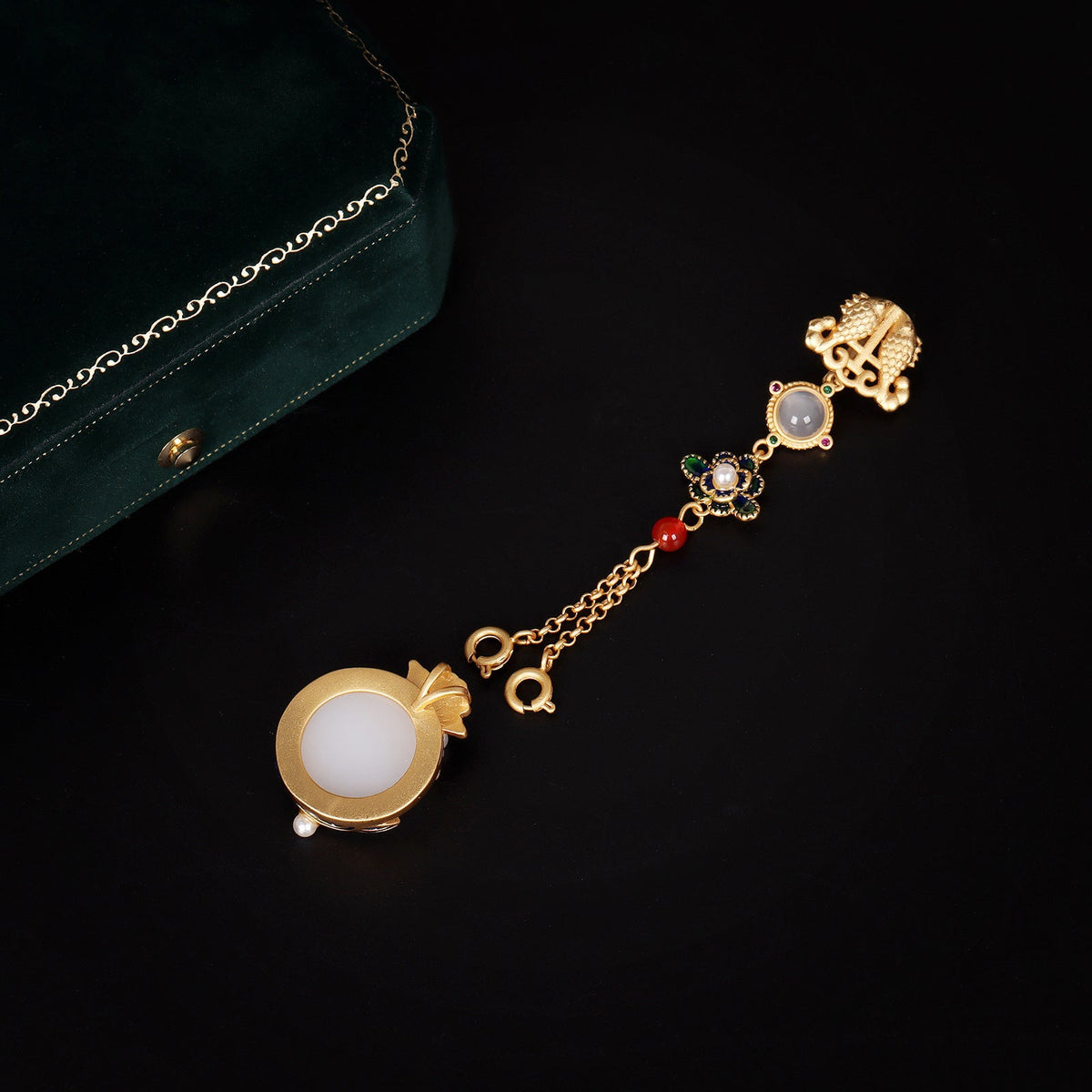 Delicate Artisan Gold Pendant
