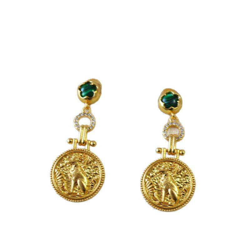 Delicate Artisan Gold Earring