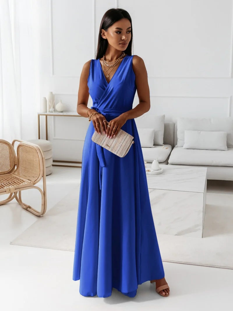 KS | Gretchen -Feminine ankle-length dresses with V-neckline