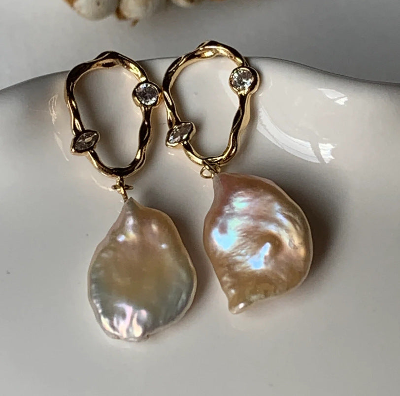 Delicate Artisan Pearl Earring