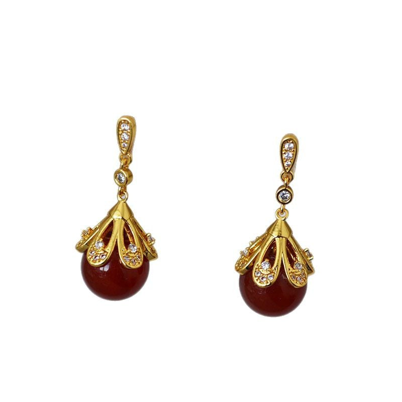 Vintage Handmade Gold Earring