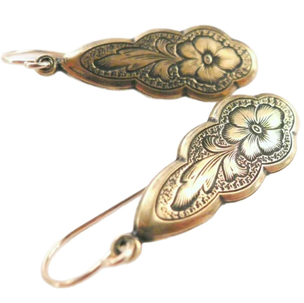 Delicate Artisan Gold Earring