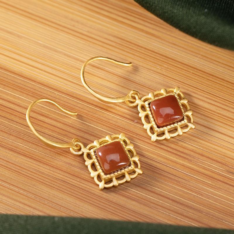 Delicate Artisan Gold Earring