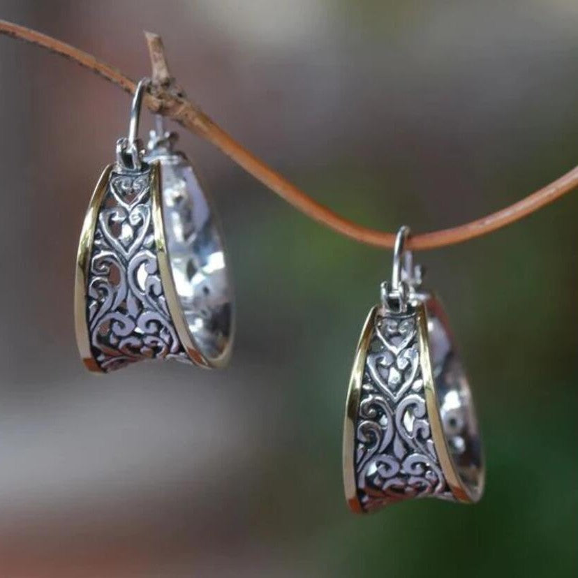 Vintage Handmade Silver Earring