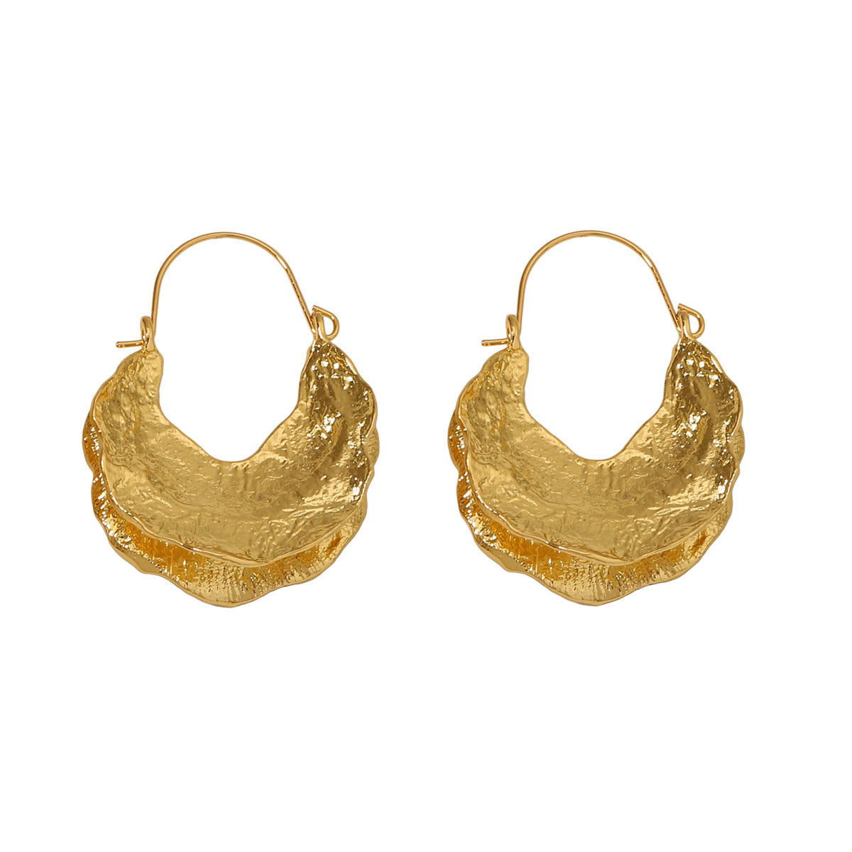 Delicate Artisan Gold Earring