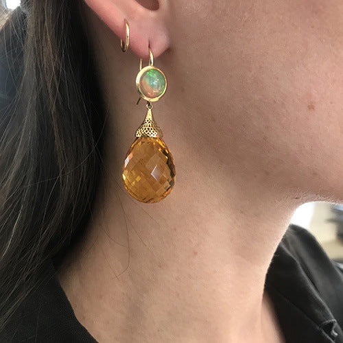 Vintage Handmade Gold Earring