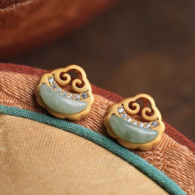 Delicate Artisan Gold Earring