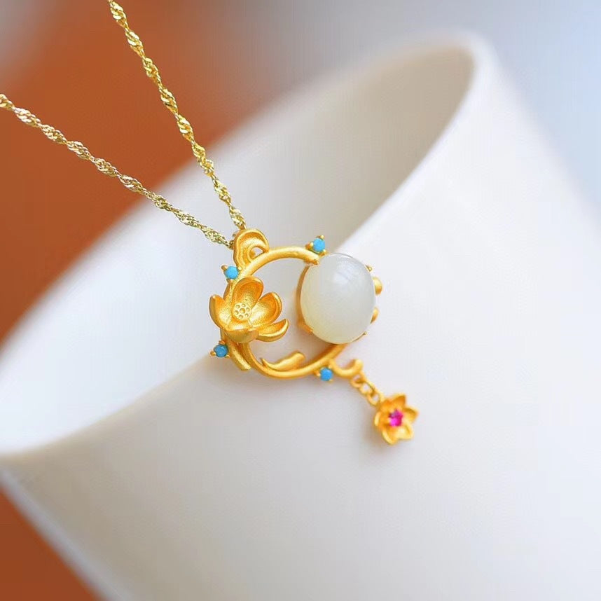 Delicate Artisan Gold Pendant
