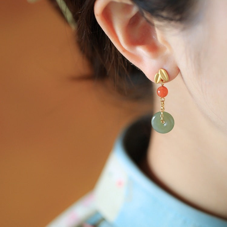 Delicate Artisan Gold Earring