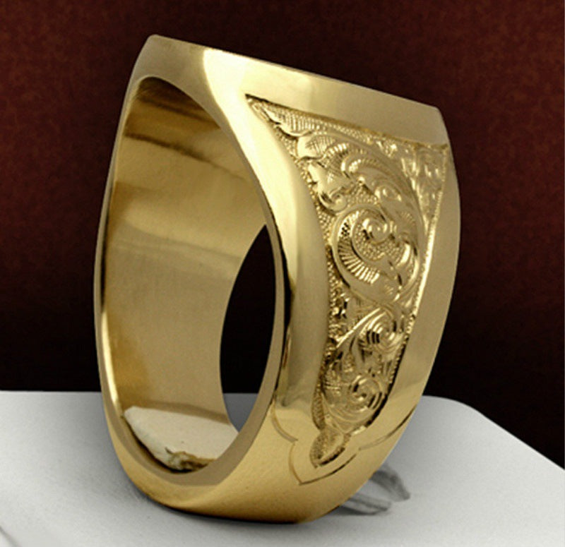 Delicate Artisan Gold Ring