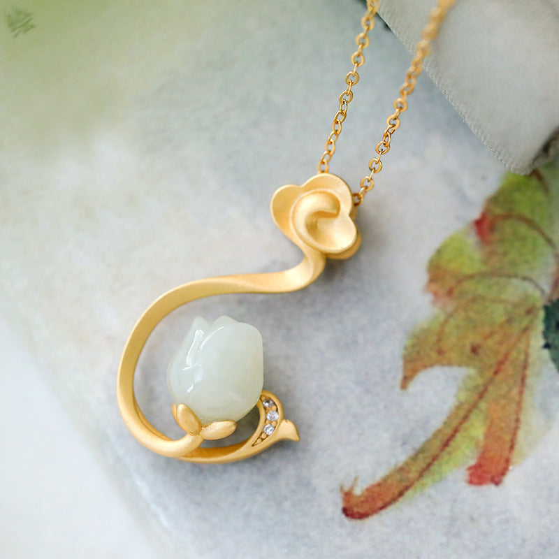 Delicate Artisan Gold Pendant