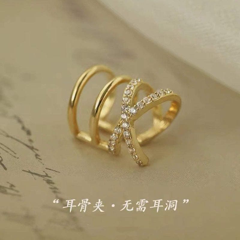 Delicate Artisan Gold Earring