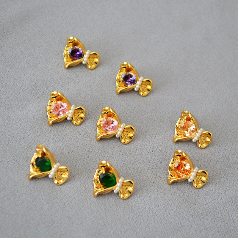 Delicate Artisan Gold Earring