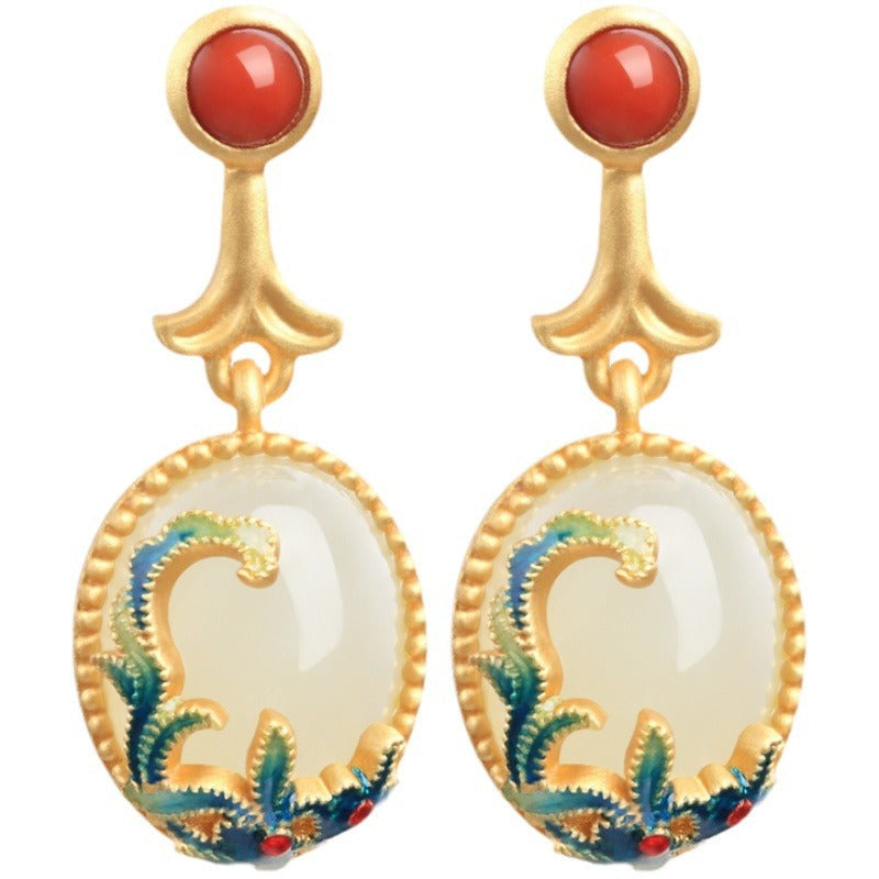 Delicate Artisan Gold Earring
