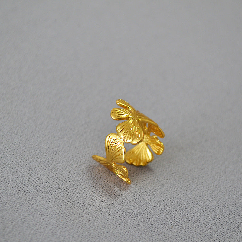 Delicate Artisan Gold Ring