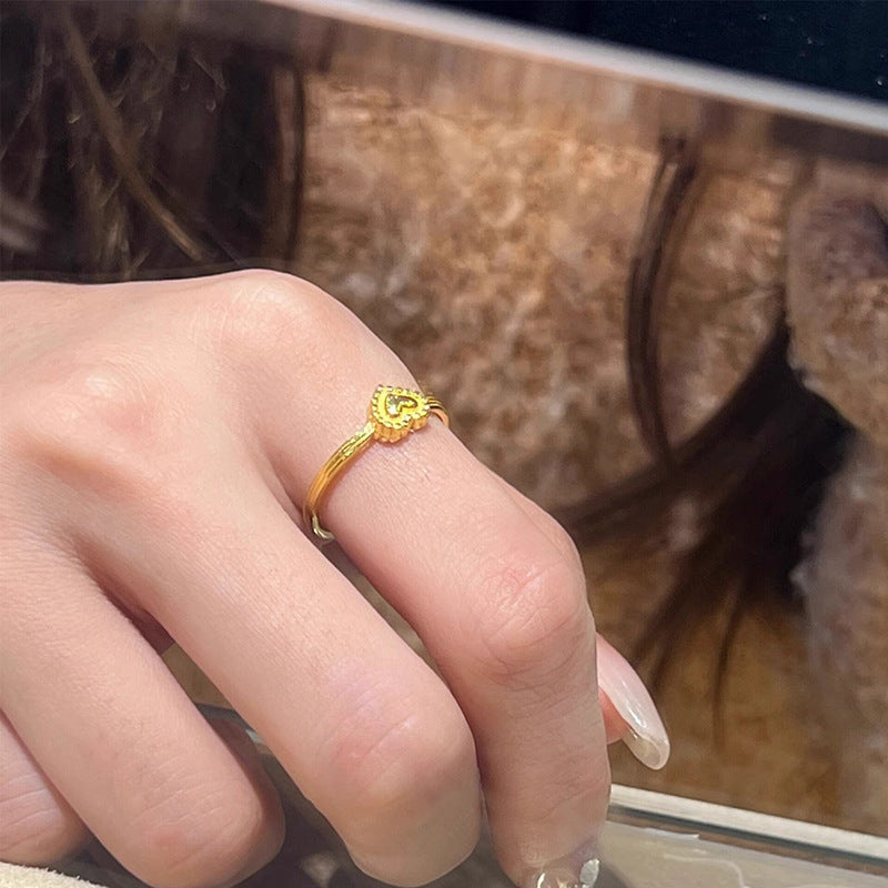 Delicate Artisan Gold Ring