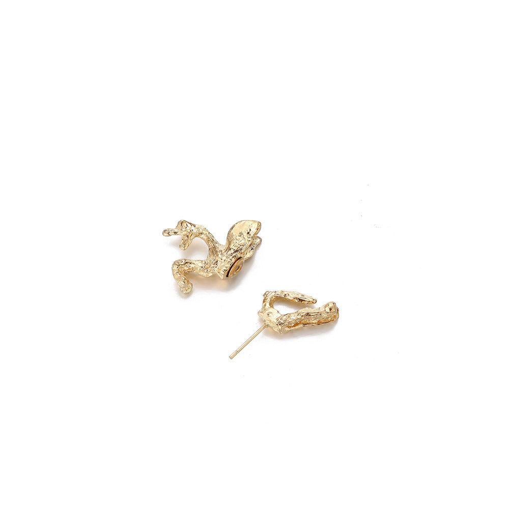 Delicate Artisan Gold Earring