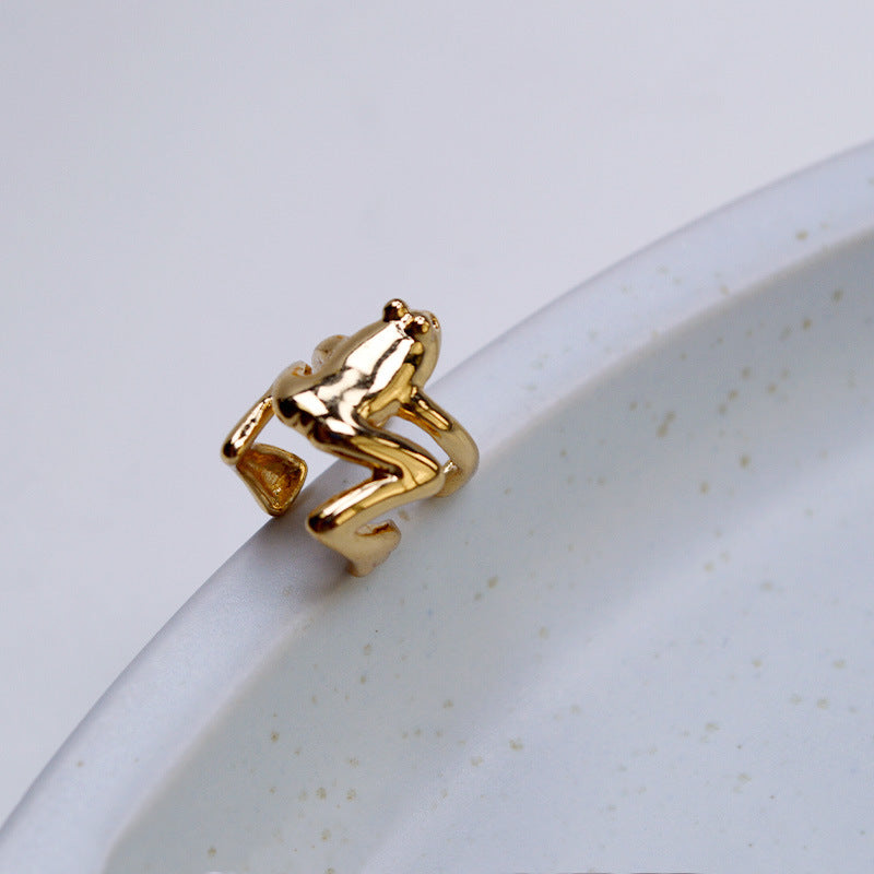 Delicate Artisan Gold Earring