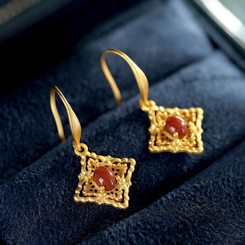 Vintage Handmade Gold Earring