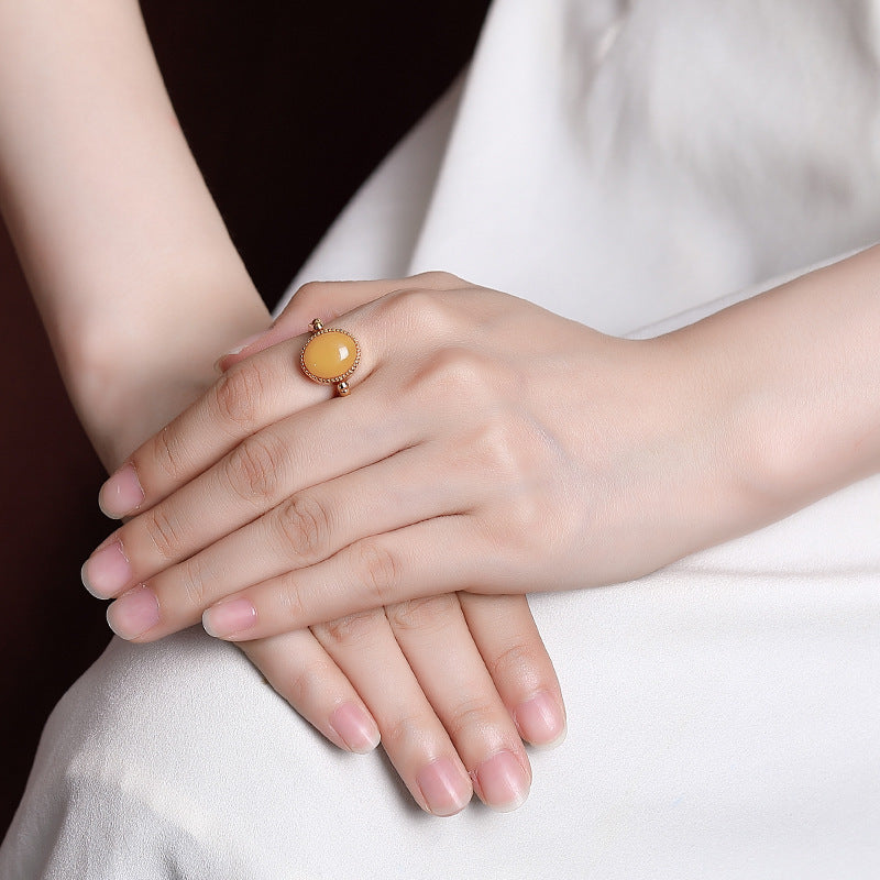 Delicate Artisan Gold Ring