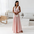 KS | Gretchen -Feminine ankle-length dresses with V-neckline