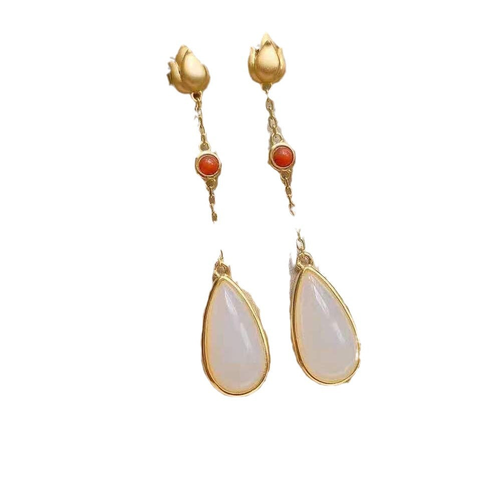 Delicate Artisan Gold Earring