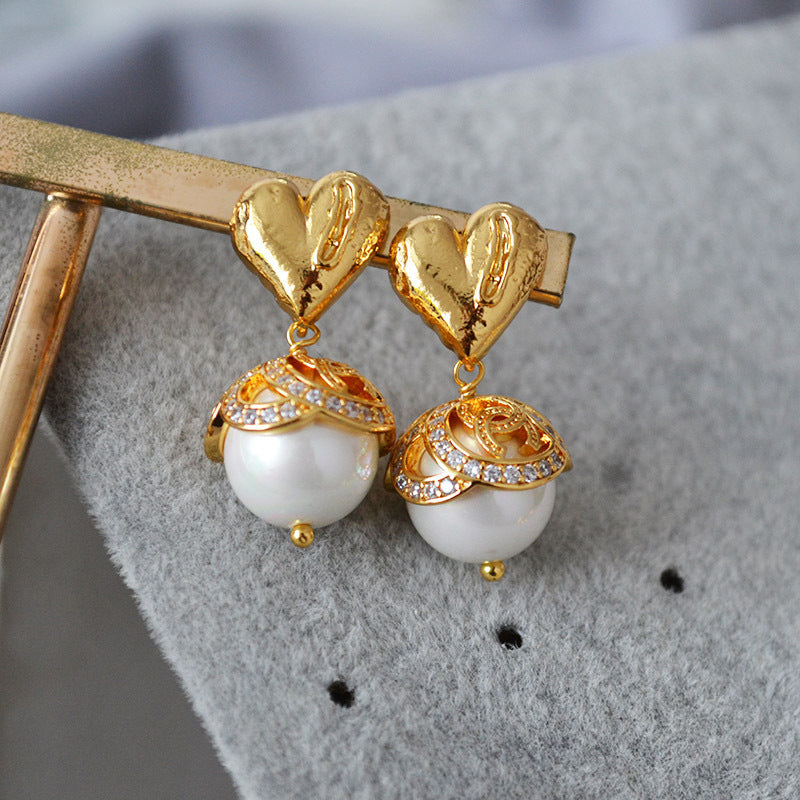 Vintage Handmade Gold Earring
